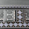 WONGS BEDDING Boho Quilt Set Queen,Black Grey Bedspread Coverlet Set with 2 Pillowcase,Lightweight Geometry Printed Bohemian Bedding Set 96"90" view 4