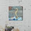 ArogGeld Nautical Coastal Seahorse Rudder Seagull Tin Sign Sea Wave Metal Wall Art Beach Themed Decorative Wall Art 10x10in Abstract Wall Art Decor for Home Outside Farm Garden Garage view 4