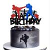 Boxing Cake Topper Decorations for Boys Men Sport Theme Happy Birthday Decoration Party Supplies view 3