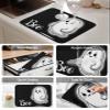 Halloween Dish Drying Mat for Kitchen Counter, Black-Boo Guest Horror-Spooky Decor Absorbent Reversible Dish Drainer Rack Mats for Coffee Bar Mats 18''x24'' 2 PCS view 4