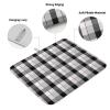 Black White Dish Drying Mat for Kitchen Counter, Rustic Buffalo Plaid Check Tile Texture Absorbent Reversible Dish Drainer Rack Mats for Coffee Bar Mats 18''x24'' 2 PCS view 2