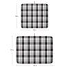 Black White Dish Drying Mat for Kitchen Counter, Rustic Buffalo Plaid Check Tile Texture Absorbent Reversible Dish Drainer Rack Mats for Coffee Bar Mats 18''x24'' 2 PCS view 3