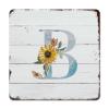 ArogGeld Metal Sign Initial Letter B Metal Wall Art Monogram Sunflower Home Sign Wall Decor Monogram Letter Garden Lover 10x10in Retro Metal Plaque for Bar Cafe Pub Garage Kitchen view 1