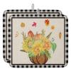 Plaid Pumpkin Sunflower Dish Drying Mat for Kitchen Counter, Fall Autumn Leaves Farmhouse Check Absorbent Reversible Dish Drainer Rack Mats for Coffee Bar Mats 18''x24'' 2 PCS view 1