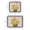 Plaid Pumpkin Sunflower Dish Drying Mat for Kitchen Counter, Fall Autumn Leaves Farmhouse Check Absorbent Reversible Dish Drainer Rack Mats for Coffee Bar Mats 18''x24'' 2 PCS view 3