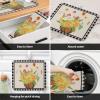Plaid Pumpkin Sunflower Dish Drying Mat for Kitchen Counter, Fall Autumn Leaves Farmhouse Check Absorbent Reversible Dish Drainer Rack Mats for Coffee Bar Mats 18''x24'' 2 PCS view 4