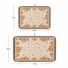Thanksgiving Dish Drying Mat for Kitchen Counter, Southwestern Fall Autumn Pumpkins Leaves Absorbent Reversible Dish Drainer Rack Mats for Coffee Bar Mats 18''x24'' 2 PCS view 3