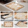 Thanksgiving Dish Drying Mat for Kitchen Counter, Southwestern Fall Autumn Pumpkins Leaves Absorbent Reversible Dish Drainer Rack Mats for Coffee Bar Mats 18''x24'' 2 PCS view 4