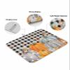 Black Plaid Pumpkins Dish Drying Mat for Kitchen Counter, Thanksgiving Fall Harvest Autumn Holiday Absorbent Reversible Dish Drainer Rack Mats for Coffee Bar Mats 18''x24'' 2 PCS view 2