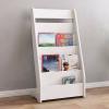 CMYUN Magazine Rack Holder for Shelves, Solid Wood Large Floor Magazine Holder Brochure Stands, Newspaper Racks for Home Office Library School (Color : White) view 1