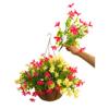 12 Inch Large Home Wedding Party Porch Garden Decoration Chain Hanging Basket Flower Silk Artificial Magnolias (Red and Yellow) view 4