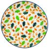 Polmedia Polish Pottery Pasta Bowl 8-inch - Frenzy Of Acorns Pattern Handmade in Boleslawiec Poland + Certificate of Authenticity view 2