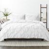 1Pcs Pinch Pleated Comforter Premium Super Soft 400 GSM All Season Pintuck 1000 Thread Count 100% Egyptian Cotton King/Cal King Size (94" x 104") Inch - White Pinch view 2