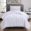 1Pcs Pinch Pleated Comforter Premium Super Soft 400 GSM All Season Pintuck 1000 Thread Count 100% Egyptian Cotton King/Cal King Size (94" x 104") Inch - White Pinch view 4