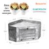 Besuerte Vintage Corner Bread Boxes for Kitchen Counter, Wood Bread Containers Storage Bin, Bread Holder Keeper for Homemade Bread Includes 2x16oz Mason Jars with Flowers (Large,Rustic Grey) view 3