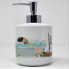 Caroline's Treasures WDK5647SOAP Cream Pekingese Ceramic Soap Dispenser Hand Soap Dispenser Pump Bottles for Bathroom Kitchen, Empty Refillable Liquid Soap Container view 1