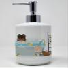 Caroline's Treasures WDK5677SOAP Tricolor Sheltie Ceramic Soap Dispenser Hand Soap Dispenser Pump Bottles for Bathroom Kitchen, Empty Refillable Liquid Soap Container view 1