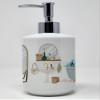 Caroline's Treasures WDK5540SOAP White Boxer Ceramic Soap Dispenser Hand Soap Dispenser Pump Bottles for Bathroom Kitchen, Empty Refillable Liquid Soap Container view 4