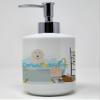 Caroline's Treasures WDK5623SOAP Great Pyrenees Ceramic Soap Dispenser Hand Soap Dispenser Pump Bottles for Bathroom Kitchen, Empty Refillable Liquid Soap Container view 1
