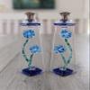 Flowers for Shabbat wedding shards Shabbat candle sticks, Chuppah glass shards art, Jewish wedding gift custom order by YafitGlass view 1