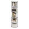 Furinno PASIR Book Shelf, 5-Tier Corner Bookshelf, Open Shelves Bookcase 9.3 x 12 x 51.7, for Living Room, Bedroom, Home Office, White view 1