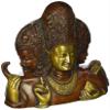 Aakrati Devyom Devyom Trimurti Bust Brass Statue (24.13 cm, 26.67 cm, 10.16 cm) view 1
