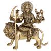 Aakrati Devyom Devyom Handicrafts Goddess Ambaji Sitting on Lion Brass Idol S (9 x 3.5 x 9.5 Inches) view 1