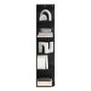 Furinno PASIR Book Shelf, 5-Tier Corner Bookshelf, Open Shelves Bookcase 9.3 x 12 x 51.7, for Living Room, Bedroom, Home Office, Blackwood view 4