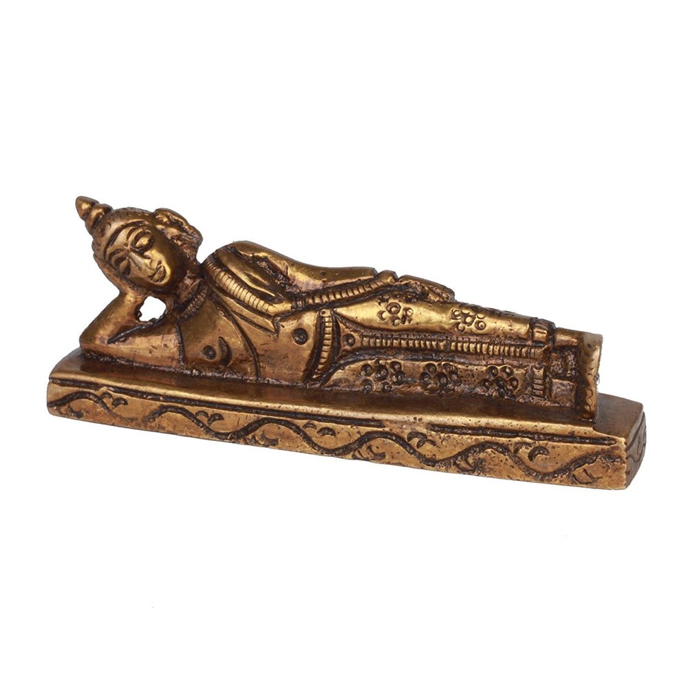 Aakrati Devyom Royal Brass Buddha Sleeping on Right Hand