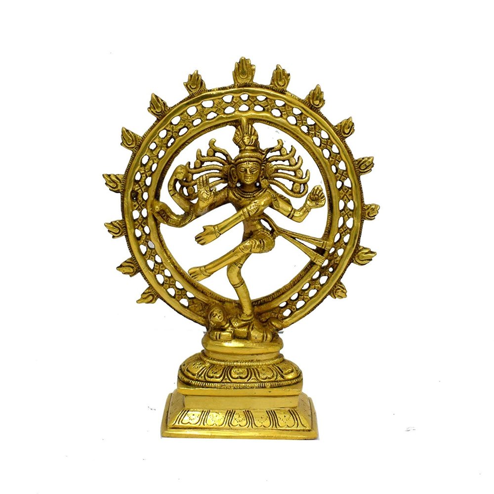 Aakrati Devyom Devyom 9" inch Genuine Brass Natraj Brass Statue Sculpture for Home,Temple,Office & Living Room or Gifting ?159500?1595.0 (Golden)