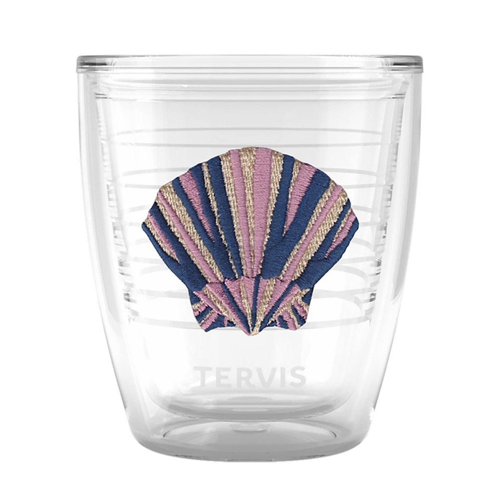 Tervis Beachcomber Collection Scallop Shell Made in USA Double Walled Insulated Tumbler Travel Cup Keeps Drinks Cold & Hot, 12oz, Scallop Shell