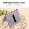 WORDFUN Desk Sign Plate, 3D Digital Acrylic Table Number Card, Transparent/Black Frosted Digital Card, for Restaurants, Special Events to Guide Guests to Their Seats view 4
