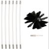 chimney sweep kit Chimney Sweep Set Dryer Duct Vent Long Handle Flexible Rod Chimney Brush Cleaning Tool Cleaning Dryer Duct Cleaning Tool Kit Accessories,410mm,12 Rods ( Color : 6 Rods , Size : 410mm view 1