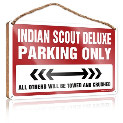 CakJuice Home Door Sign Indian Scout Deluxe Parking Only Wooden Sign Spring Porch Decor Posters & Prints (Size : 20X30CM)