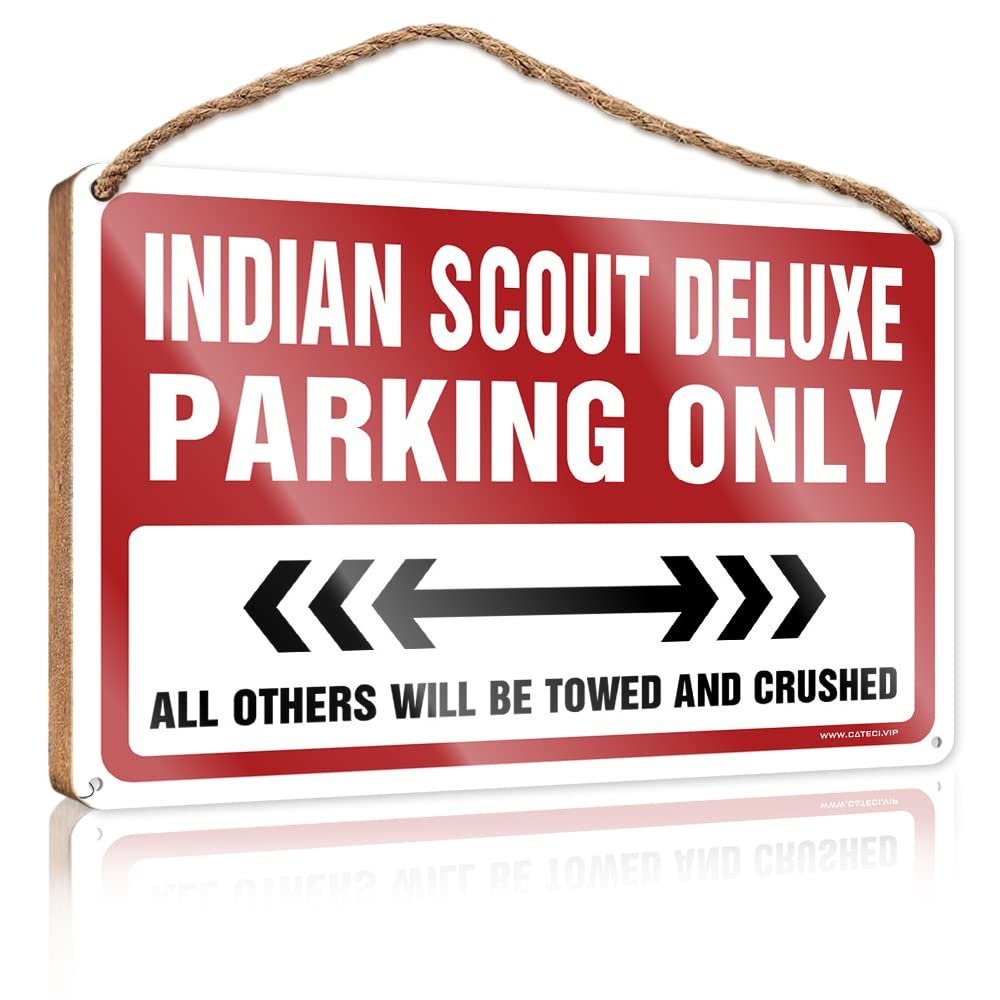 CakJuice Home Door Sign Indian Scout Deluxe Parking Only Wooden Sign Spring Porch Decor Posters & Prints (Size : 20X30CM)