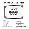 Abipuir Metal Home Bar Signs I Love My Master BDSM Tin Sign Bar Signs for Home Bar Funny Funny Metal Bar Signs (Color : Colour, Size : 20X30CM) view 2