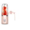 6 Blades Portable Juicer Juicer Juice Cup Fully Automatic Small Electric Juicer Smoothie Blender Crushed Ice Cup Food Processor (Color : Pink juicer lid) view 1