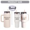 2PC Replacement Leak Proof Tumbler FLIP Lid With Straw - Fit For Stanley ProTour Quencher and Quencher H2.0 40oz,64oz Tumbler (CREAM-A AND POLAR, 40oz and 64oz) view 2