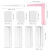 Cake Scraper Set of 9 Packs, Cake Scraper Smoother Set, Adjustable Icing Scraper Polisher Tool, Cake Decorating Comb, Icing Smoother Plastic Sawtooth Cake Icing Kitchen Baking Cake Edge (White) view 2
