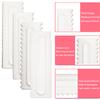 Cake Scraper Set of 9 Packs, Cake Scraper Smoother Set, Adjustable Icing Scraper Polisher Tool, Cake Decorating Comb, Icing Smoother Plastic Sawtooth Cake Icing Kitchen Baking Cake Edge (White) view 4