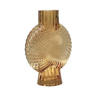 BONAD Decorative Vases Glass Vase Decoration Champagne Color Modern Minimalist Hydroponic Flower Arrangement Flower Living Room Model Room Table Decoration Flower Vases for Decor (Size : B)