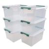 AnnkkyUS 20 Quart Clear Latching Boxes, Plastic Storage Bins with Lids Set of 6 view 1