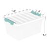 AnnkkyUS 20 Quart Clear Latching Boxes, Plastic Storage Bins with Lids Set of 6 view 3