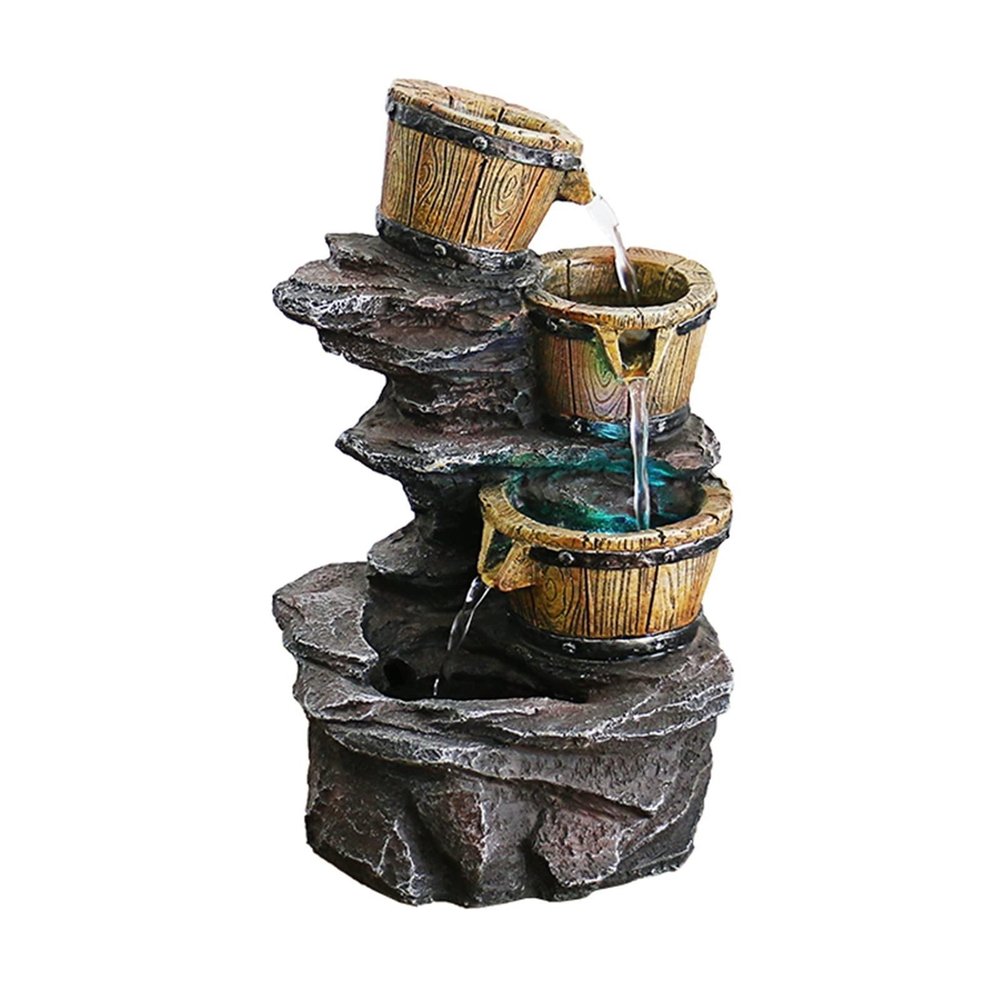 BNNP Tabletop Water Fountain Cascading Waterfall Desktop Fountain - Tabletop Fountain Home Decor for Office Bedroom or Living Room 10.2 inch Height Indoor Fountain