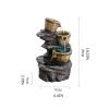 BNNP Tabletop Water Fountain Cascading Waterfall Desktop Fountain - Tabletop Fountain Home Decor for Office Bedroom or Living Room 10.2 inch Height Indoor Fountain view 2