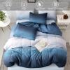Anibedding Blue Comforter Set Queen - 7 Pieces Ombre Blue White Microfiber Bedding Set - All Season Down Alternative Light Ocean Sea Abstract Bed in a Bag for All Season (90" x90") view 3