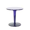 AoForce Acrylic Side Table,Clear Small Round End Table for Living Room,Bedroom,Office | Modern Nightstand with Post for Drink,Food,Snack,Assembly (Color : Blue) view 1