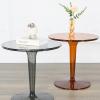 AoForce Acrylic Side Table,Clear Small Round End Table for Living Room,Bedroom,Office | Modern Nightstand with Post for Drink,Food,Snack,Assembly (Color : Blue) view 2