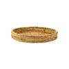 Serene Spaces Living Eco-Friendly Water Hyacinth Decorative Tray - Stylish Holder for Accessories, Candles, Jewelry, and Centerpiece for Kitchen or Dining Table, Measures 14" Diameter and 3" Tall view 1