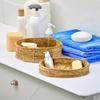 Serene Spaces Living Eco-Friendly Water Hyacinth Decorative Tray - Stylish Holder for Accessories, Candles, Jewelry, and Centerpiece for Kitchen or Dining Table, Measures 14" Diameter and 3" Tall view 3